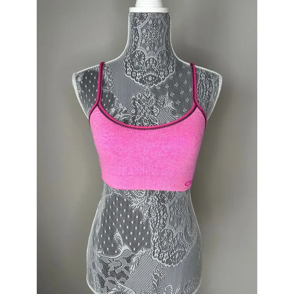 CHAMPION Hot Pink Racerback Skinny Strap Sports Bra Size Small
